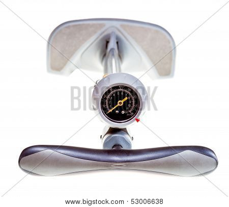Top View Of Manual Air Pump With Manometer