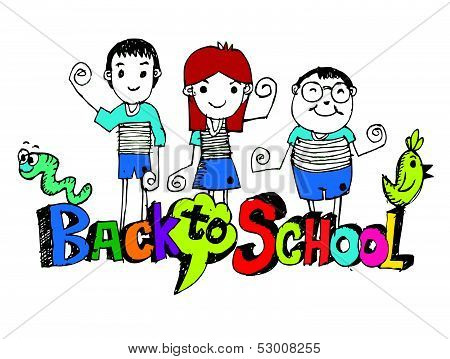 drawing school items Back to School Vector illustration
