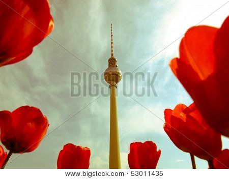 Retro Looking Tv Tower, Berlin