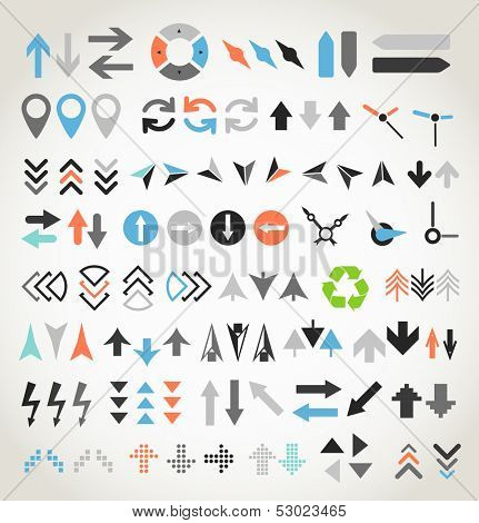 Arrow sign icons collection