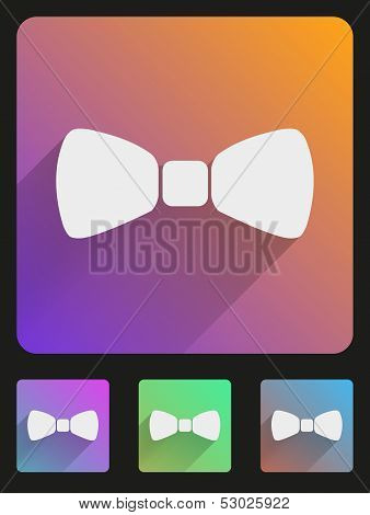 Flat icon set bow tie for Web and Application.