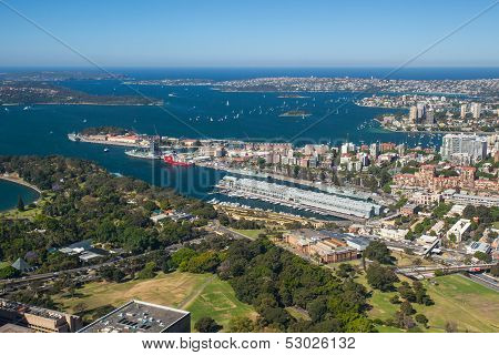 Aerial View of Sydney Looking East