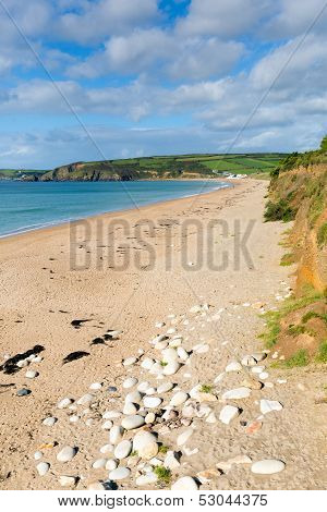 Pebbles on Praa Sands beach Cornwall England