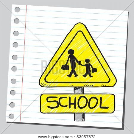 School warning sign