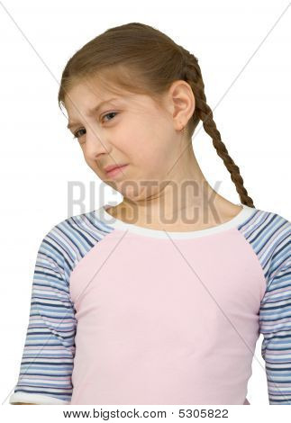 Menina fazer A Wry Face