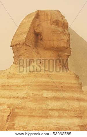 die Sphinx im Sand Sturm, Kairo, Ã„gypten