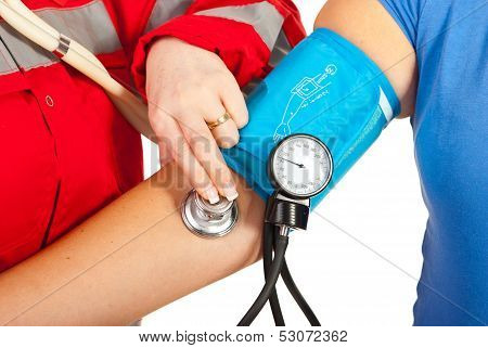 Close Up Of Checking Blood Pressure