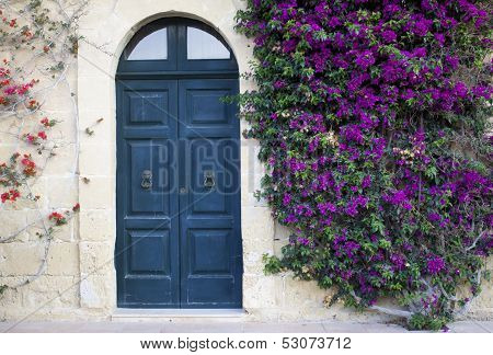 Facade With Flowers