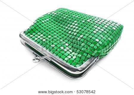 Green Metal Purse