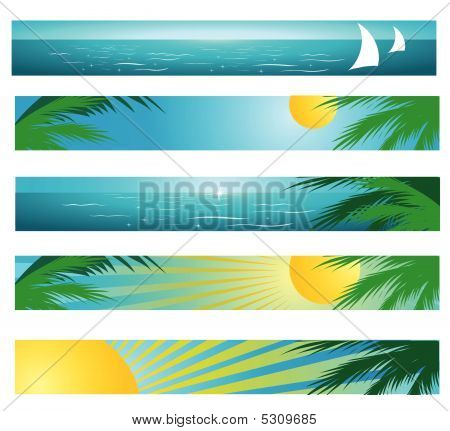 Bunners mit tropischen Strand