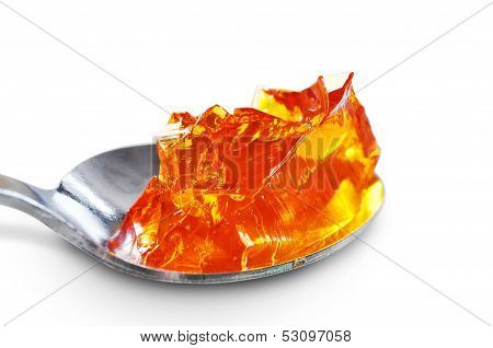 Spoon Full Of Orange Jelly