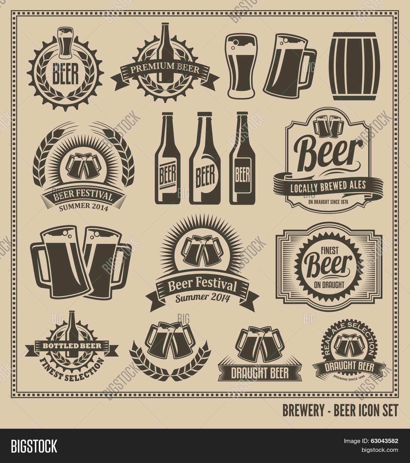 Beer Icon Set - Vector & Photo (Free Trial) | Bigstock
