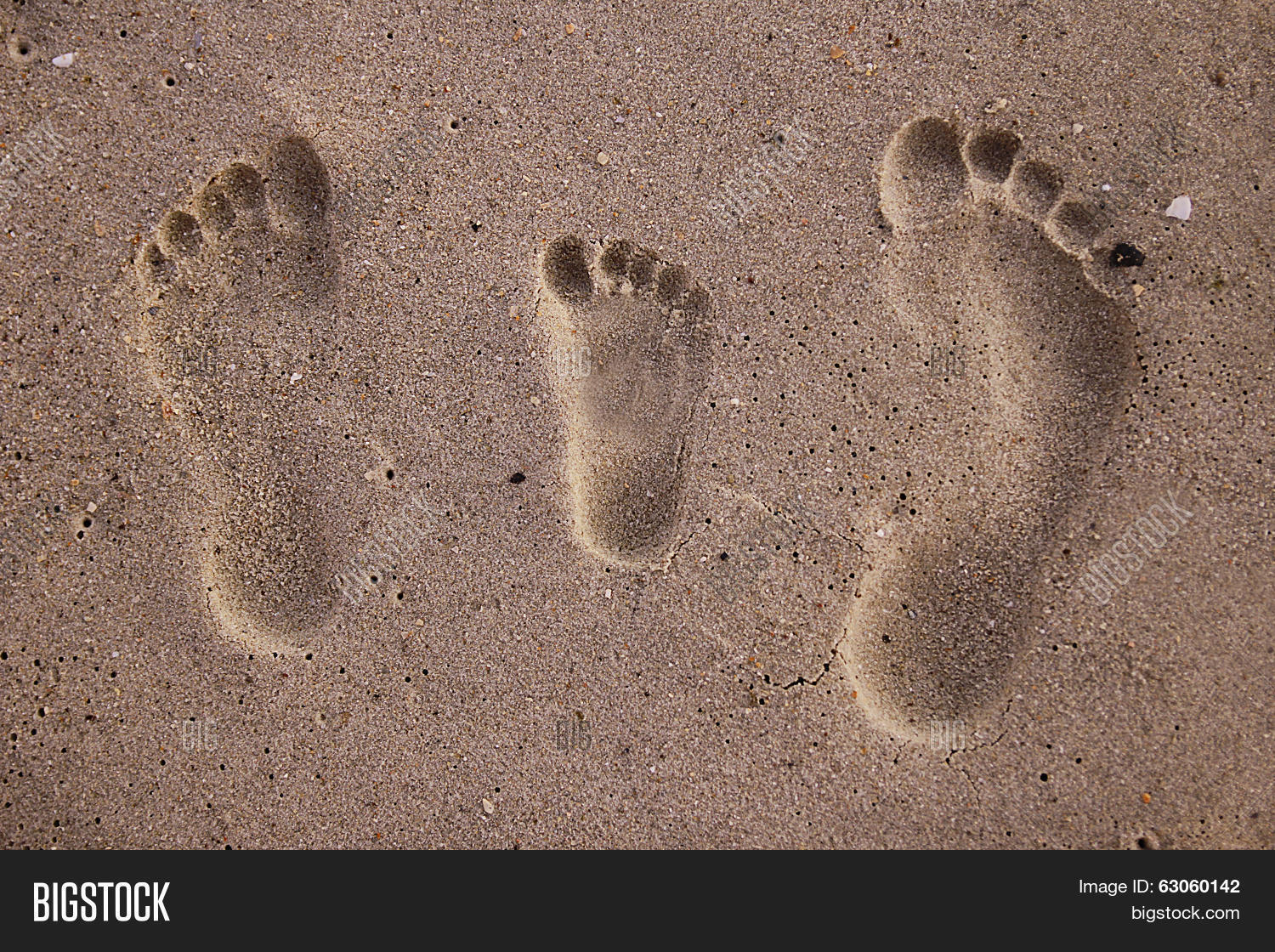 Family Footprints Sand Image Photo Free Trial Bigstock