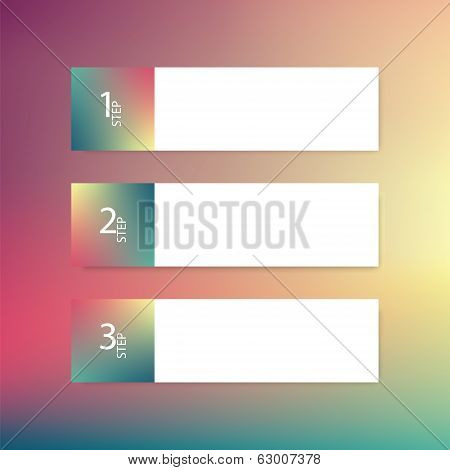 Modern Design Abstract Infographics Element Origami Style Template With Numbered Banners
