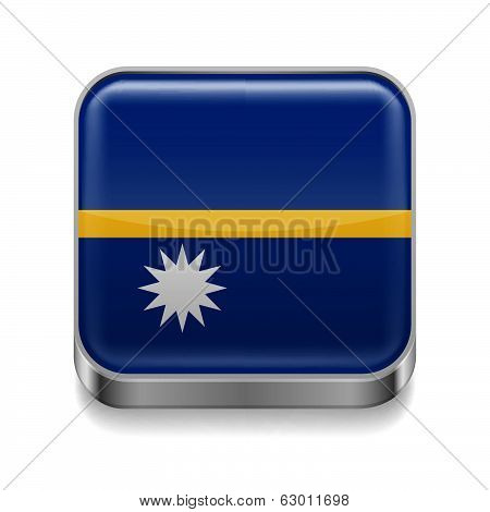 Metal  icon of Nauru