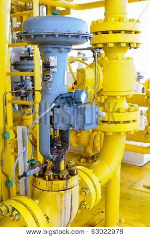 Control valve or pressure regulator in oil and gas process