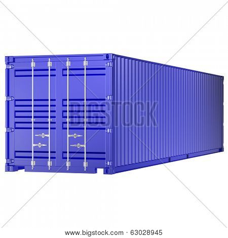 3d rendering of a shipping 40ft container