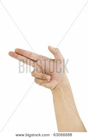 ok ,lets go,gun hand isolate concept
