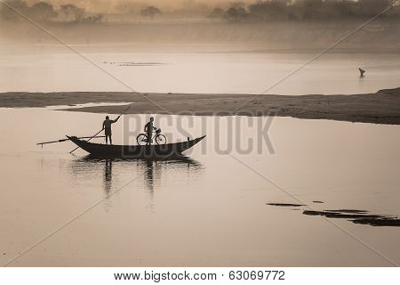 Crossing the river