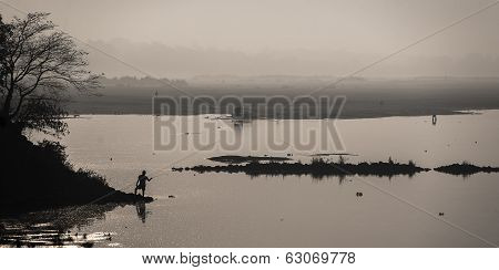 Early morning in a summer day