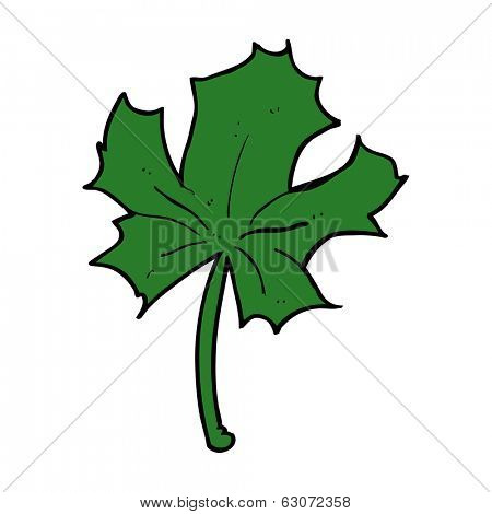 cartoon red maple leaf