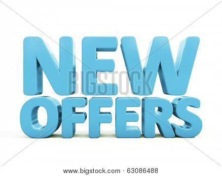 New offers icon on a white background. 3D illustration