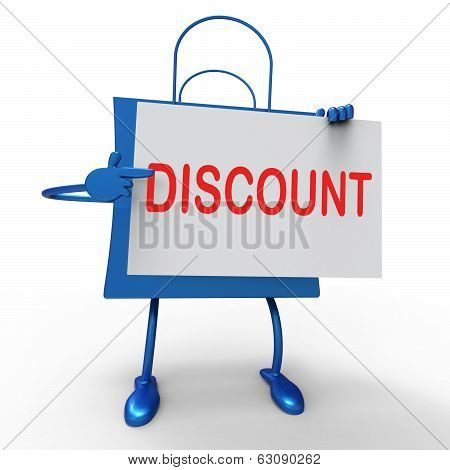Discount Bag Shows Markdown Products And Bargains