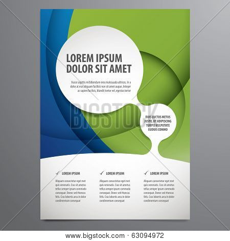 business flyer, brochure vector template