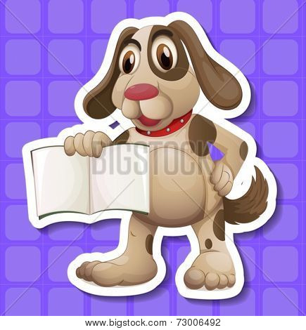 Illustration of a dog with background
