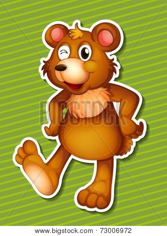 Illustration of a bear with background