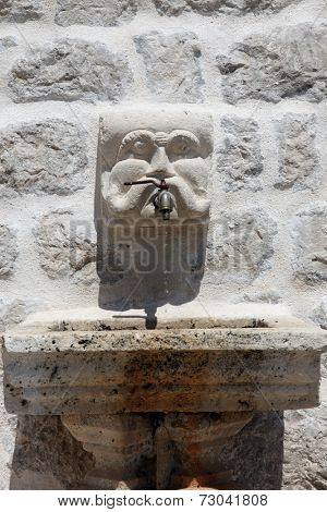 Fragment of Our Lady of the Rock church in Perast, Montenegro PERAST, MONTENEGRO - JUNE 08: Church of Our Lady of the Rocks, Perast, Montenegro, on June 08, 2012 