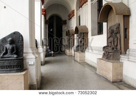 KOLKATA,INDIA - NOV 24: The Indian Museum of Kolkata, India, on Nov 24, 2012. This was founded in 1814 and is the largest museum in India with rare collections of antiques