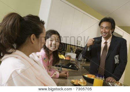 Familie ontbijt