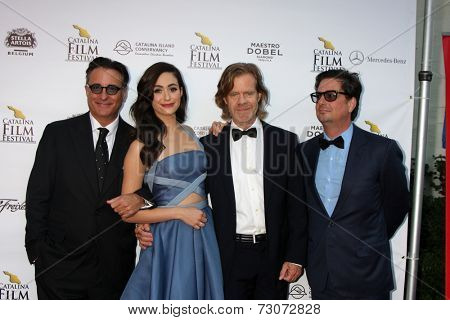 AVALON - SEP 27:  Andy Garcia, Emmy Rossum, William H. Macy, Roman Coppola at the Catalina Film Festival Gala at the Casino on September 27, 2014 in Avalon, Catalina Island, CA