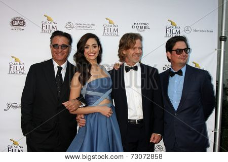 AVALON - SEP 27:  Andy Garcia, Emmy Rossum, William H. Macy, Roman Coppola at the Catalina Film Festival Gala at the Casino on September 27, 2014 in Avalon, Catalina Island, CA