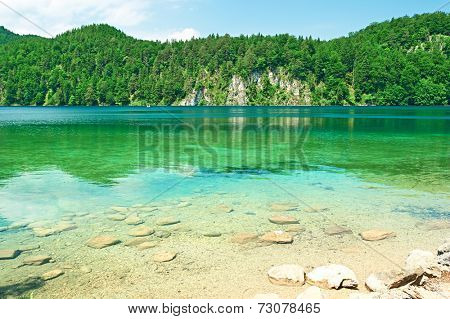 Alpsee lake at Hohenschwangau near Munich in Bavaria, Germany