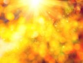 Autumn. Blurred Fall Abstract autumnal background with colorful leaves and sun