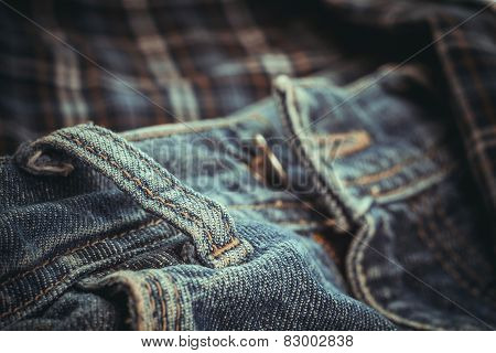 Fragment Of Old Jeans