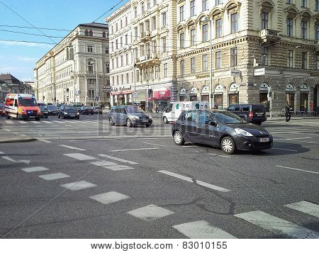 Intersection Of Bellariastrasse And Museumsplatz Streets