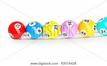 Lottery Balls On A White Background
