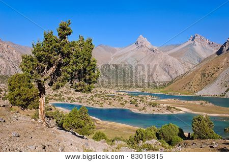 Majestic Mountain Lake In Tajikistan