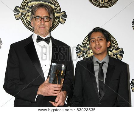 LOS ANGELES - FEB 15:  John Lindley, Tony Revolori at the 2015 American Society of Cinematographers Awards at a Century Plaza Hotel on February 15, 2015 in Century City, CA