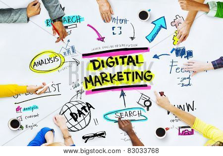 Digital Marketing Branding Strategy Online Media Concept