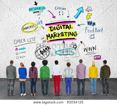 Digital Marketing Branding Strategy Online Media Concept