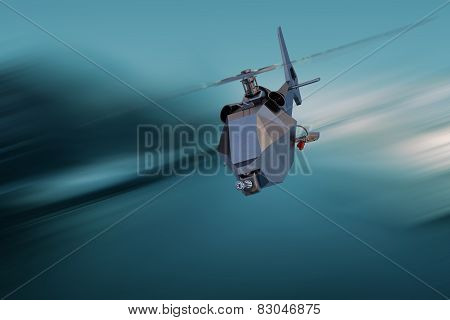 Unmanned Aerial Vehicle drone in flight