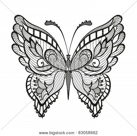 Ornamented Abstract Butterfly