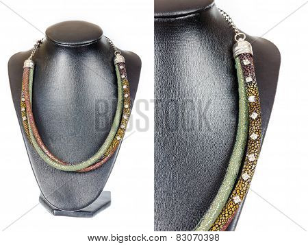 Beautiful Stylish Handmade Female Vintage Fashion Colorful Jewelry On Whi