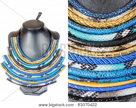 Beautiful Stylish Handmade Female Vintage Fashion Colorful Jewelry On White