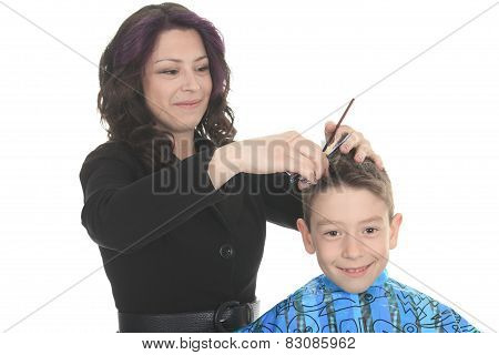 Salon Style - Hairdresser in studio white background