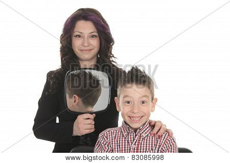 Salon Style - Hairdresser in studio white background
